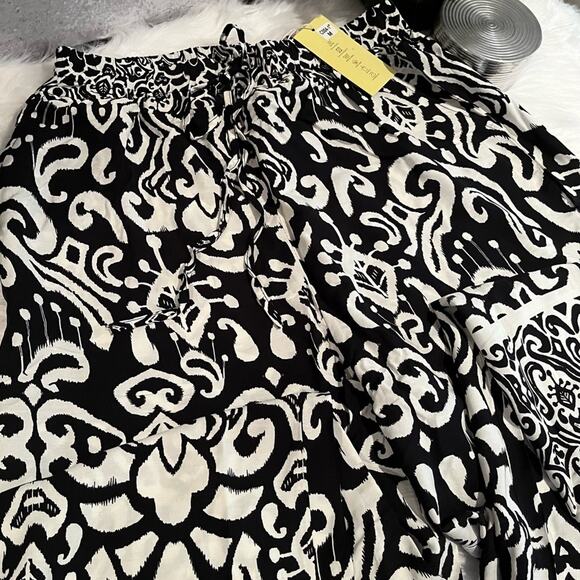 NEW We Love Wide Leg Elastic High Waist Printed Boho Hippie Palazzo Pants M N… - Picture 5 of 16